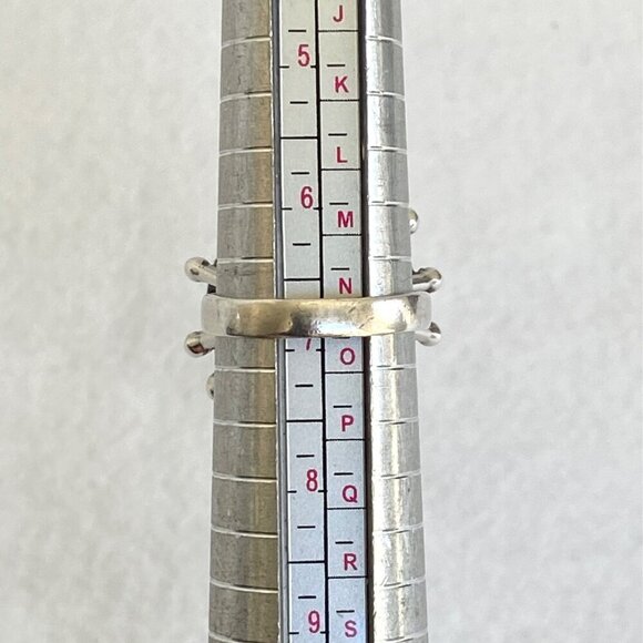 Sterling Silver 925 Large Round Faceted Tourmalated Quartz Cocktail Ring Sz 6.75 - Picture 9 of 16